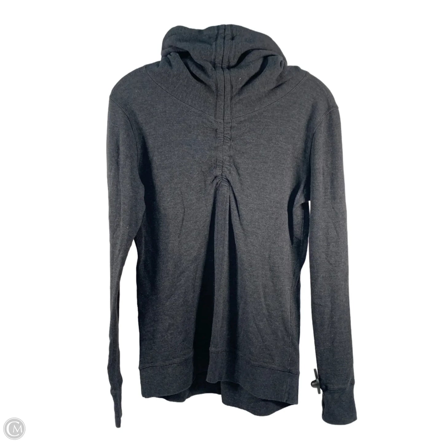 Athletic Top Long Sleeve Collar By Lululemon In Grey, Size: S