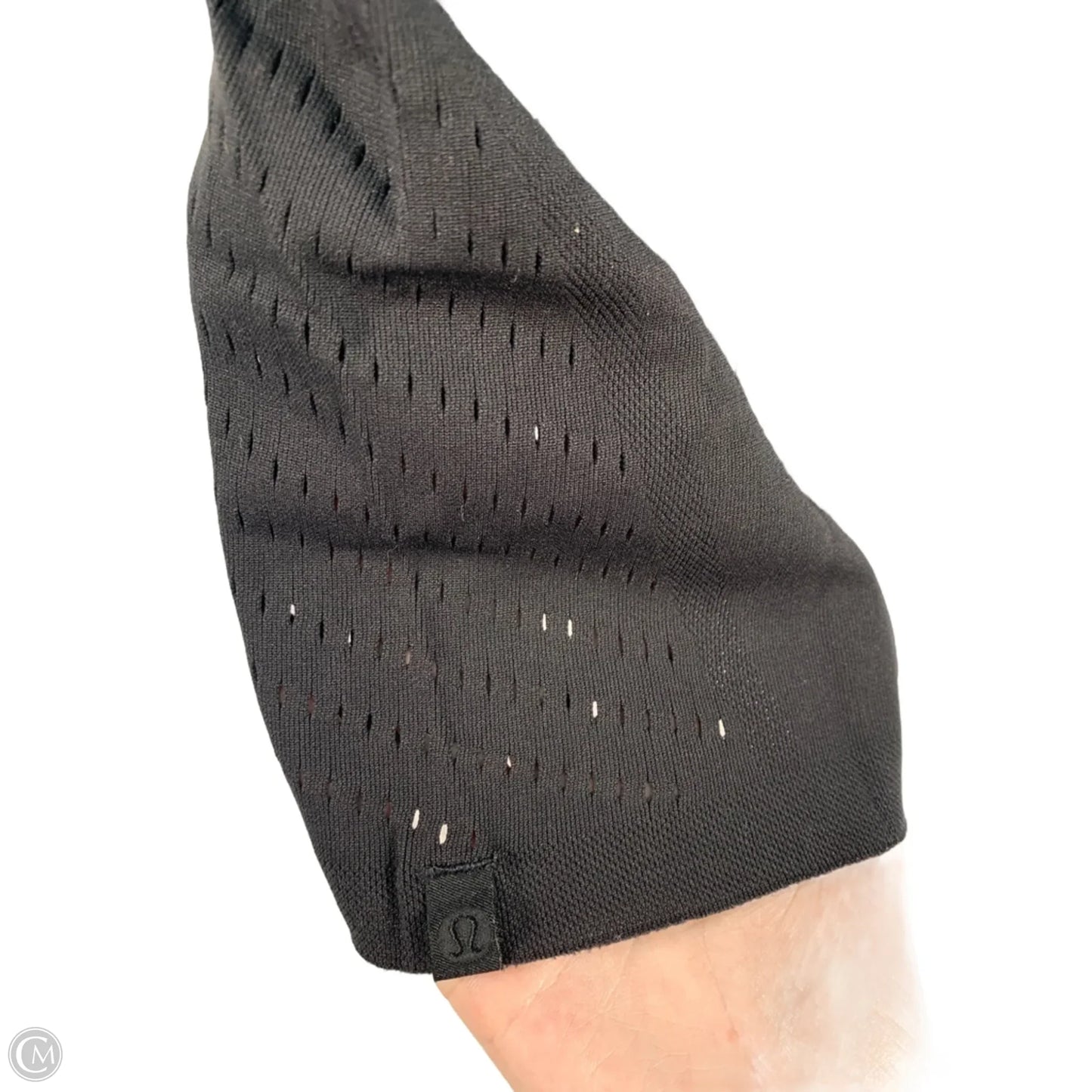 Athletic Top Short Sleeve By Lululemon In Black, Size: S