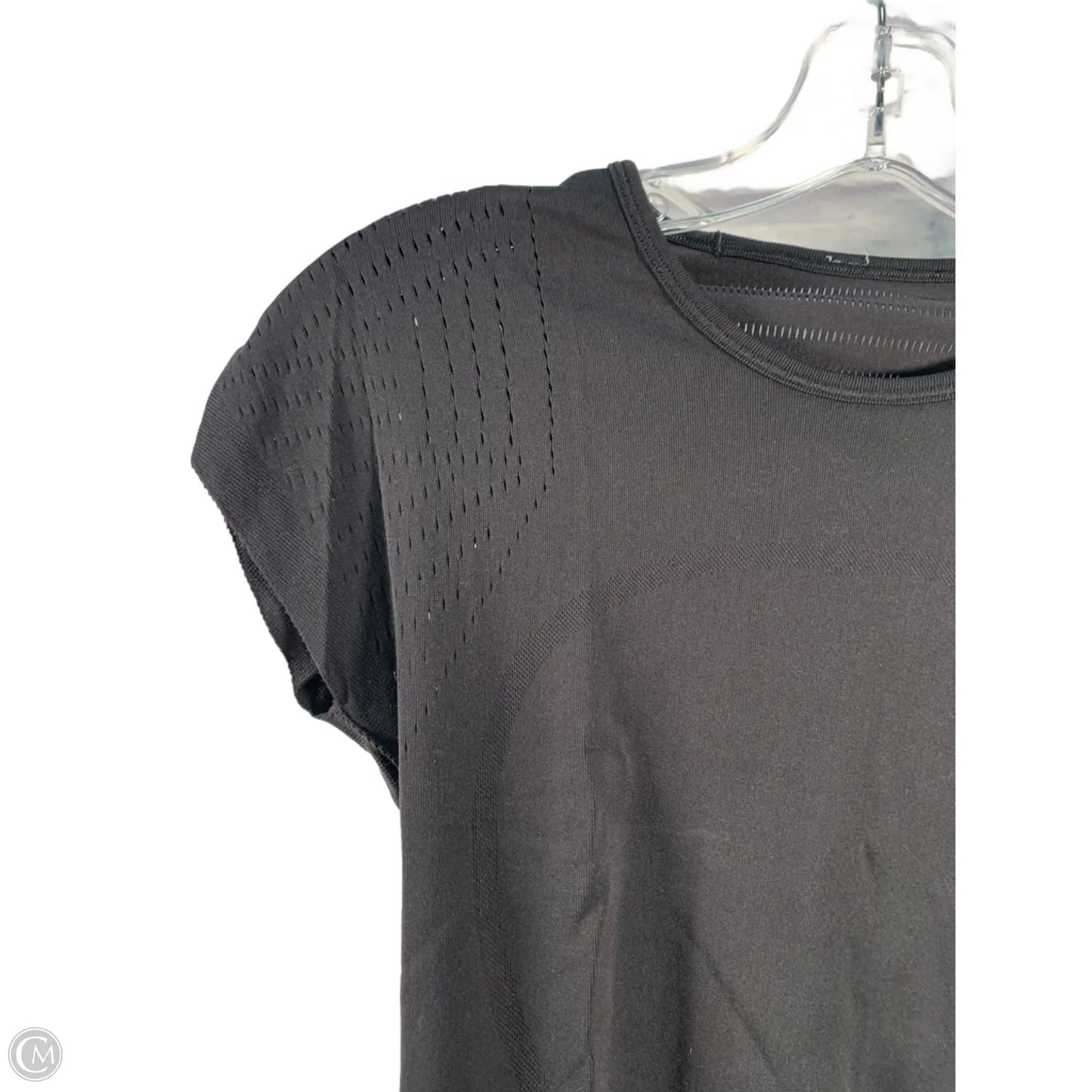 Athletic Top Short Sleeve By Lululemon In Black, Size: S