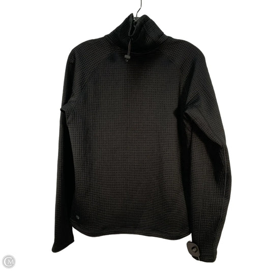 Athletic Top Long Sleeve Collar By Lululemon In Black, Size: S