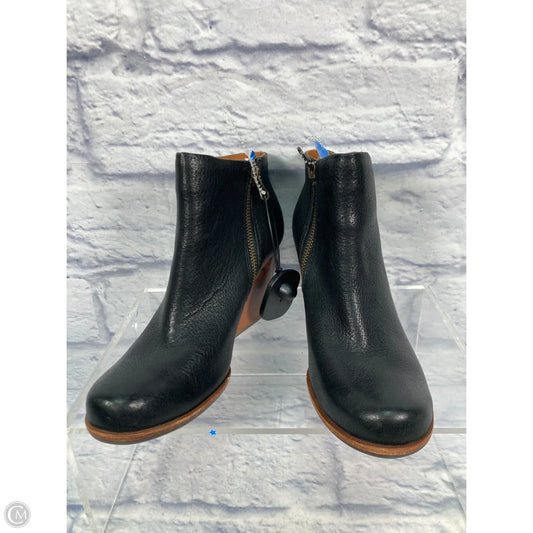 Boots Ankle Heels By Kork Ease In Black & Brown, Size: 6.5