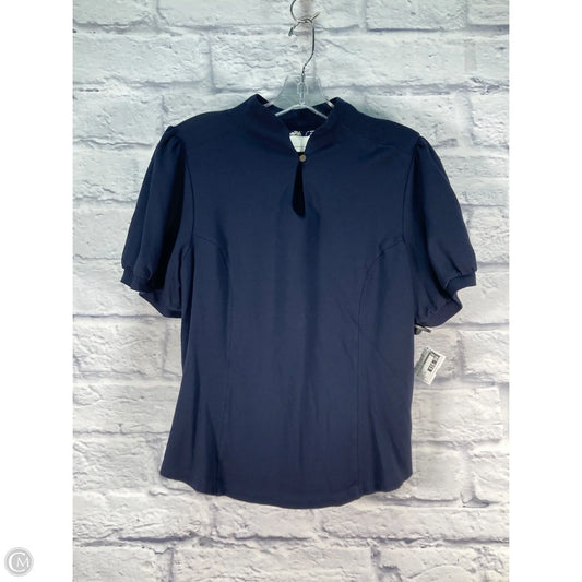 Top Short Sleeve By Anthropologie In Blue, Size: L