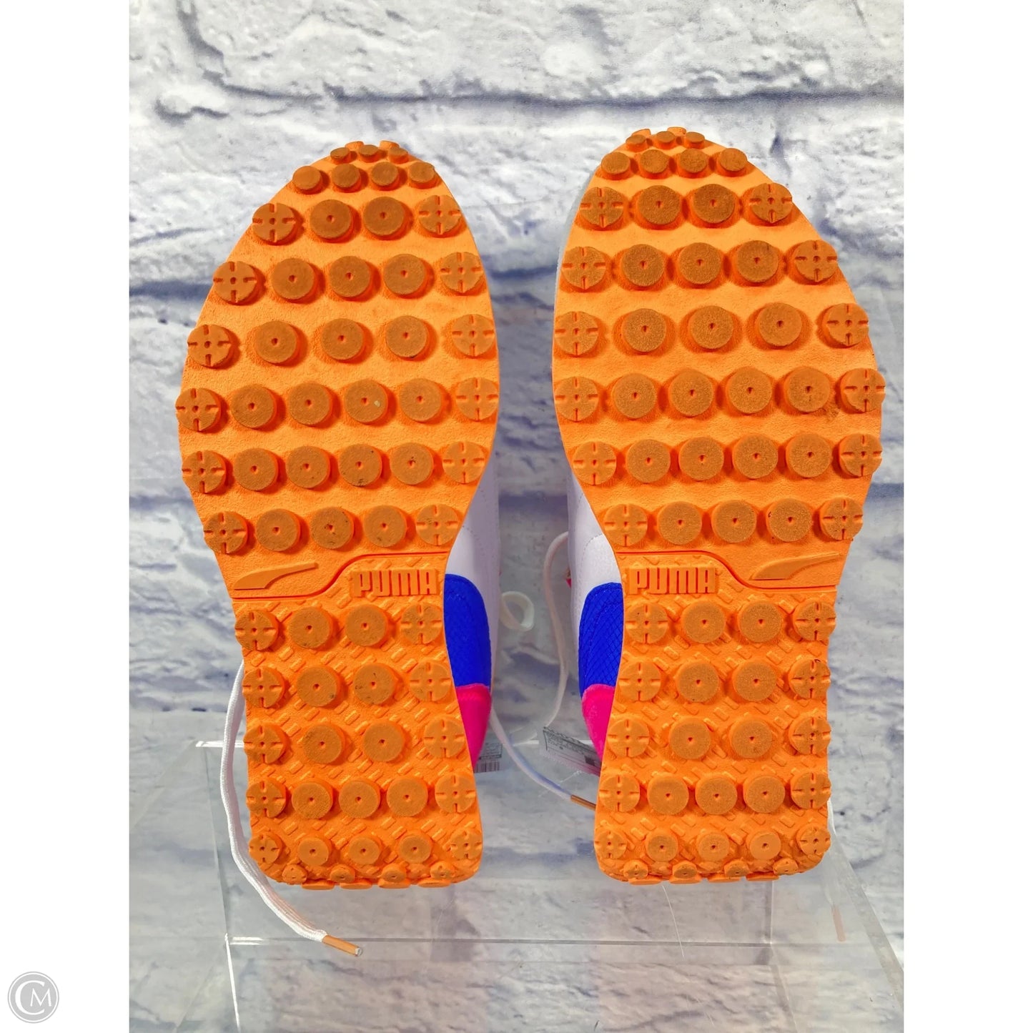 Shoes Sneakers By Puma In Cream & Pink, Size: 8