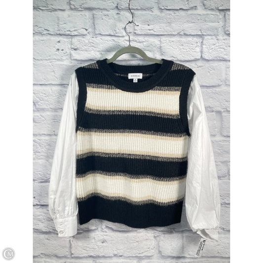 Sweater By Evereve In Black & Cream, Size: M