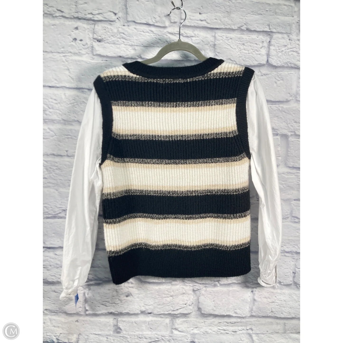 Sweater By Evereve In Black & Cream, Size: M