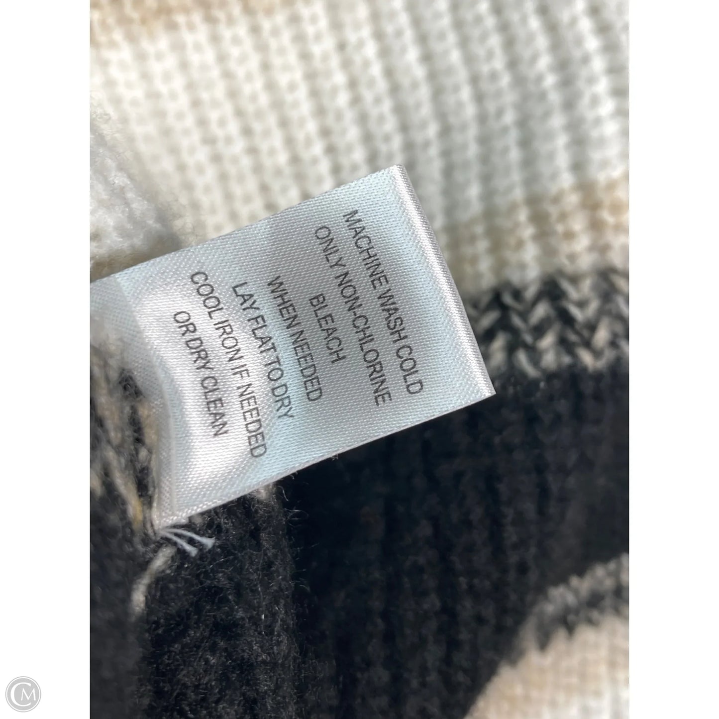 Sweater By Evereve In Black & Cream, Size: M