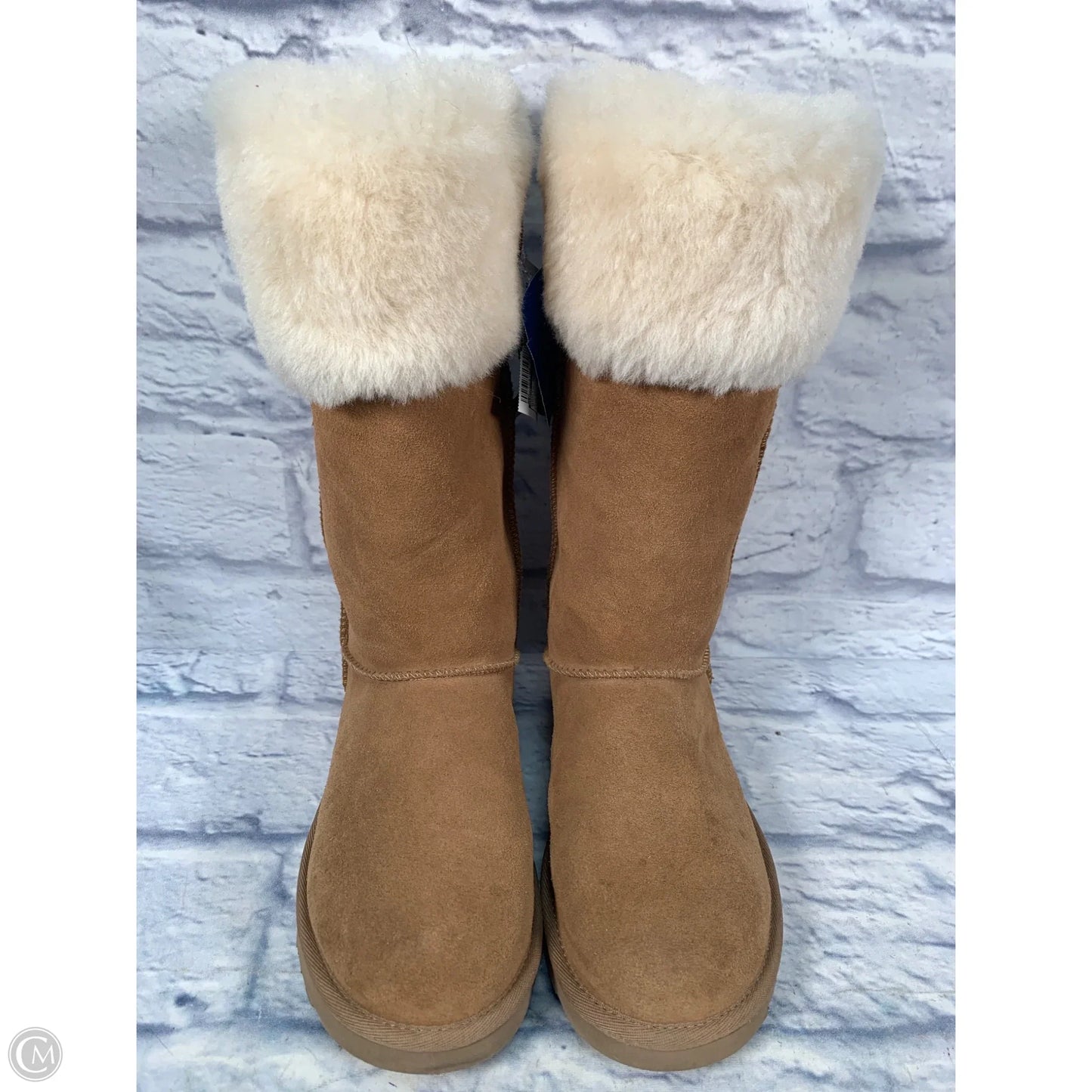 Boots Designer By Ugg In Brown, Size: 5