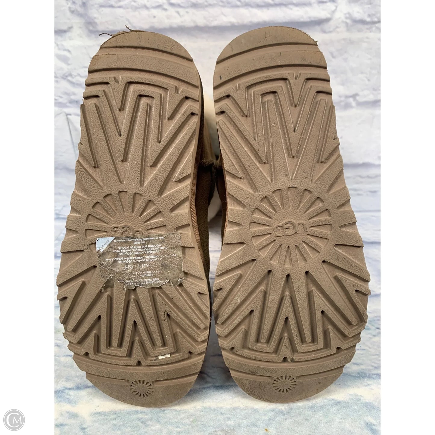 Boots Designer By Ugg In Brown, Size: 5