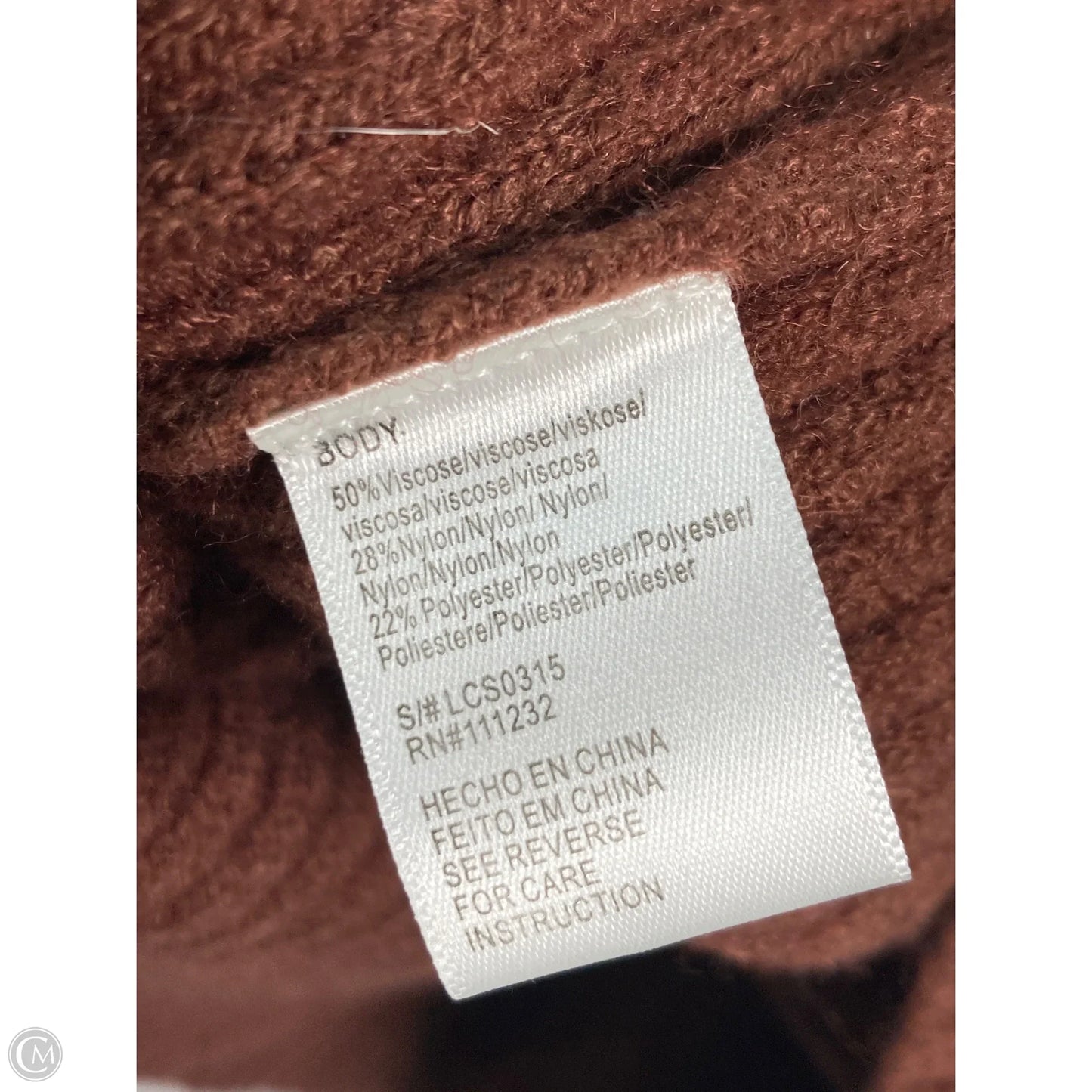 Sweater By Lucca Couture In Brown, Size: S