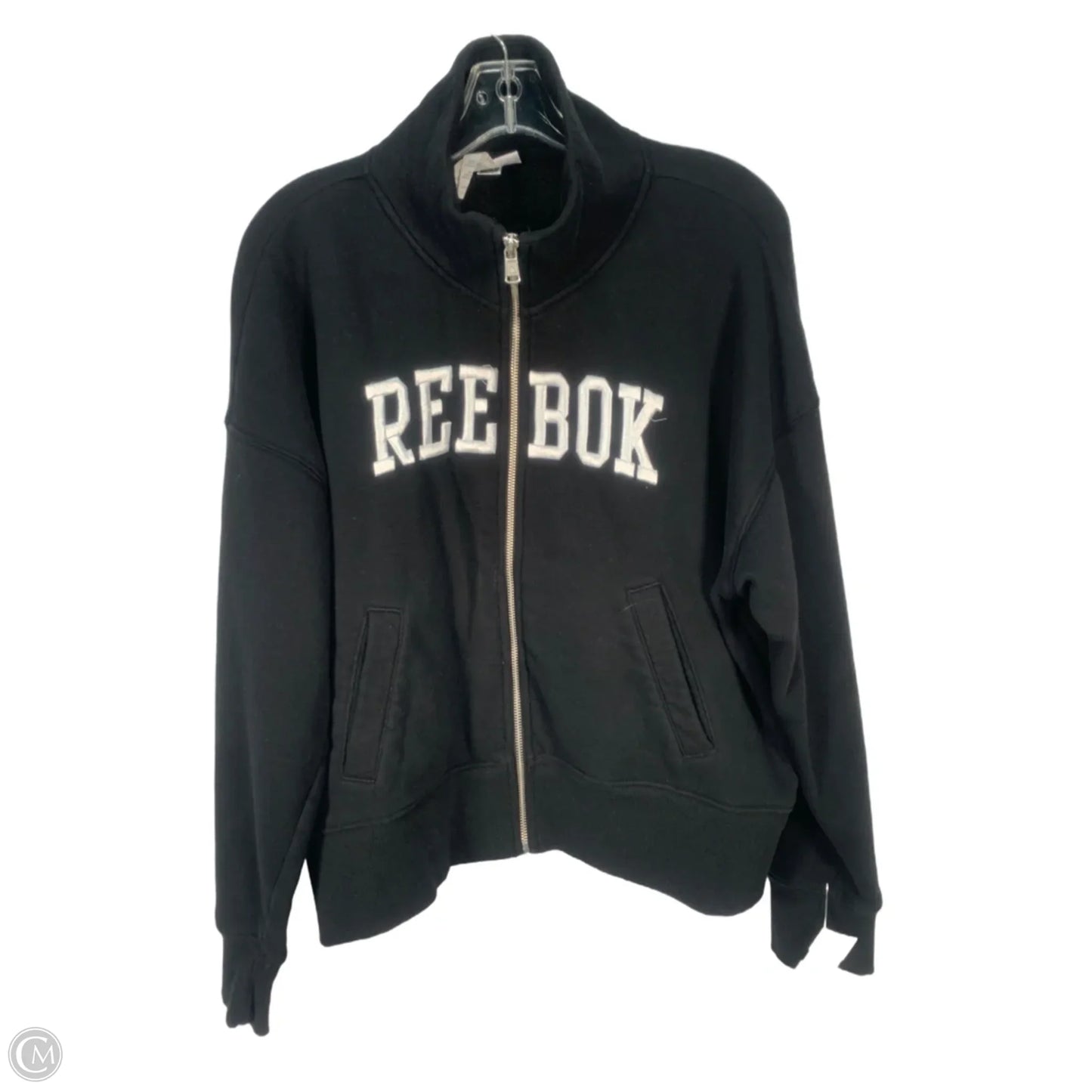 Sweatshirt Collar By Reebok In Black, Size: M