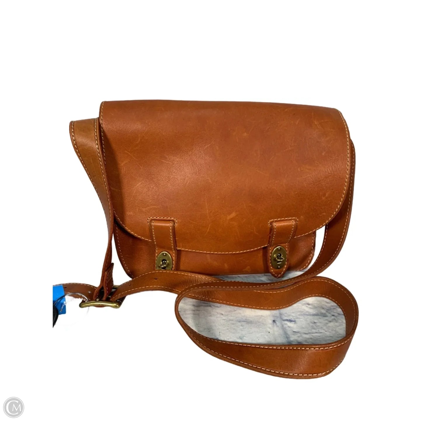 Crossbody Leather By Fossil, Size: Large