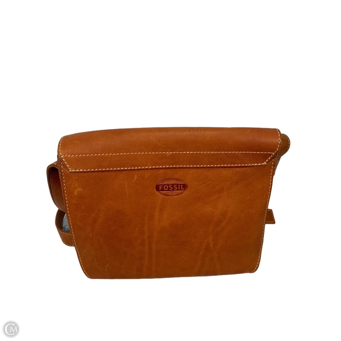 Crossbody Leather By Fossil, Size: Large