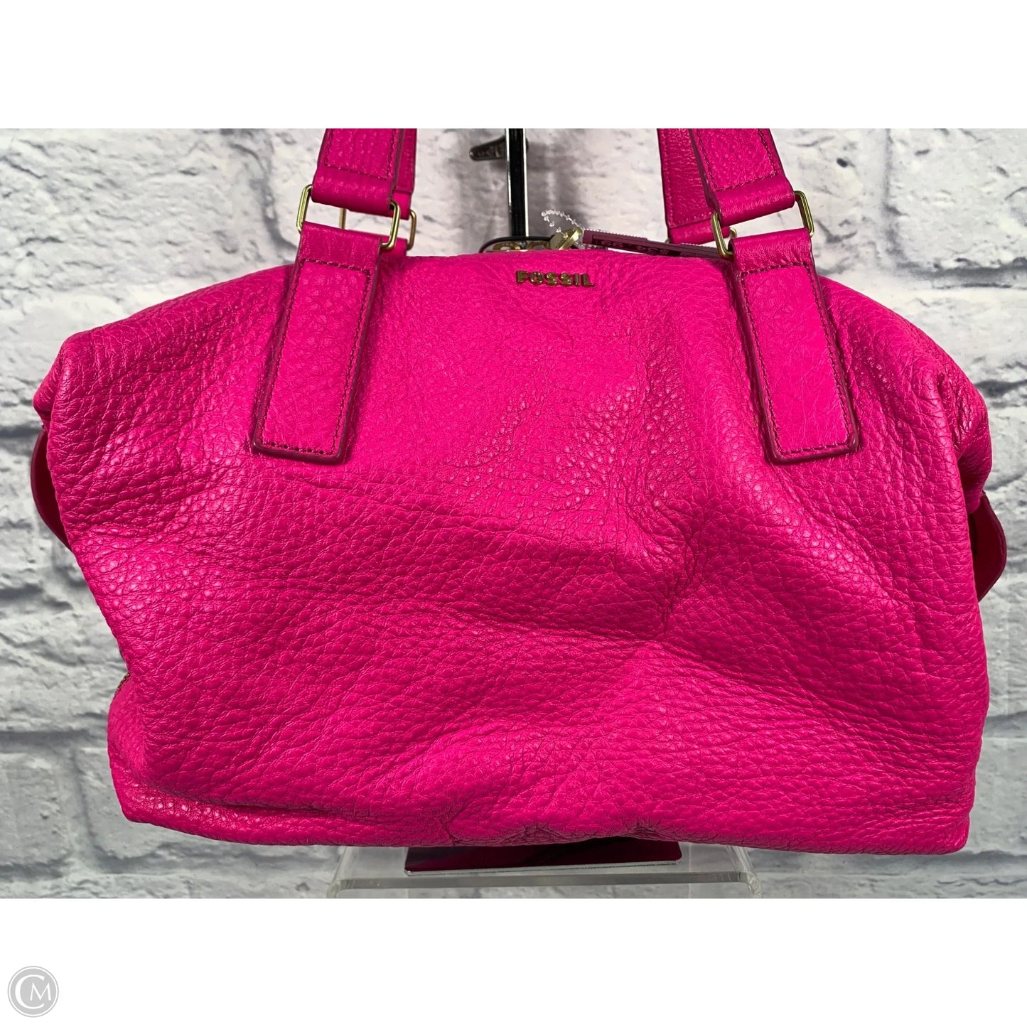 Handbag Leather By Fossil, Size: Large