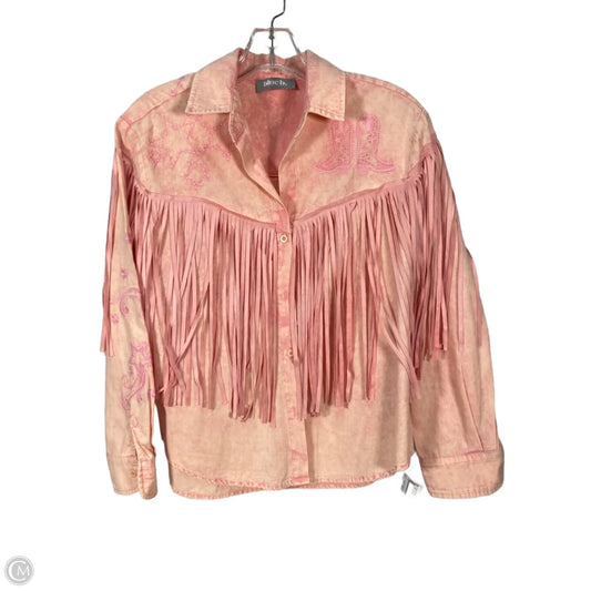 Top Long Sleeve By Blue B In Pink, Size: S