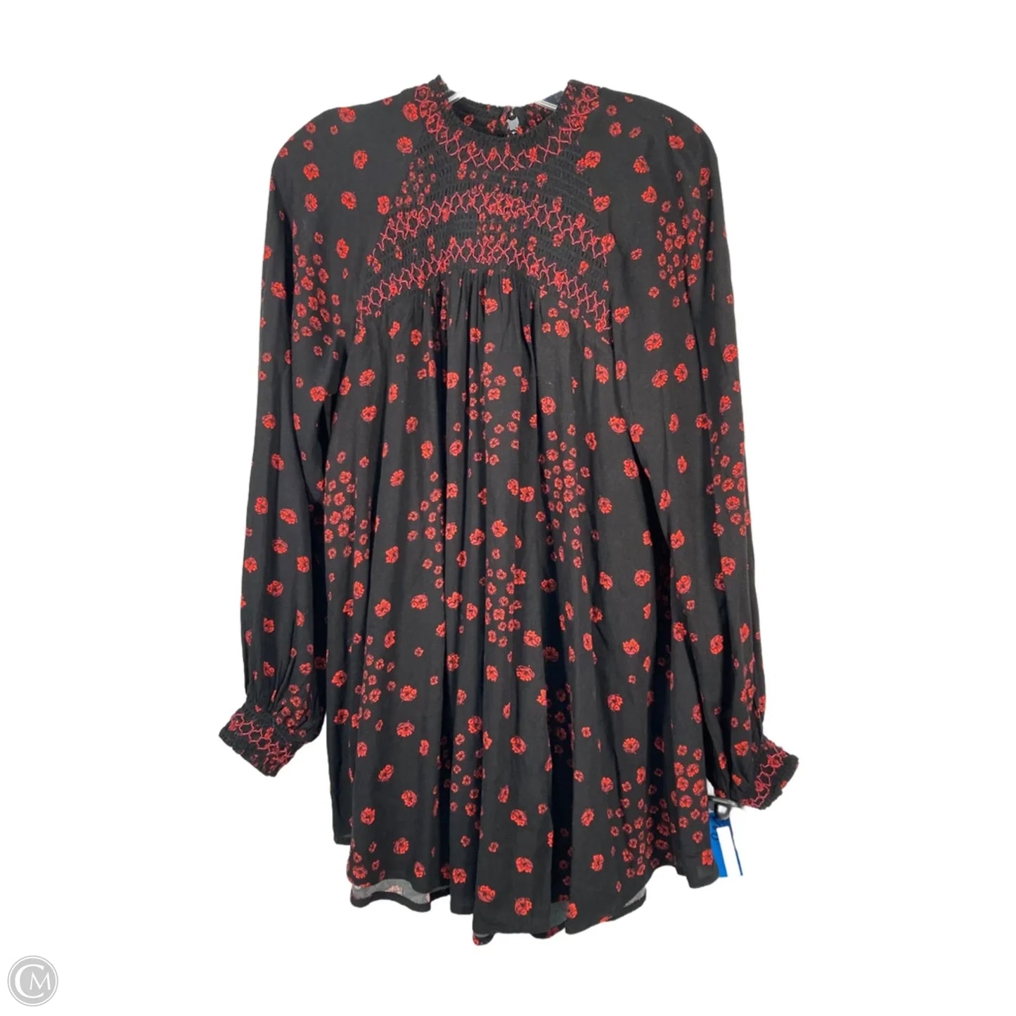 Top Long Sleeve By Free People In Black & Red, Size: S