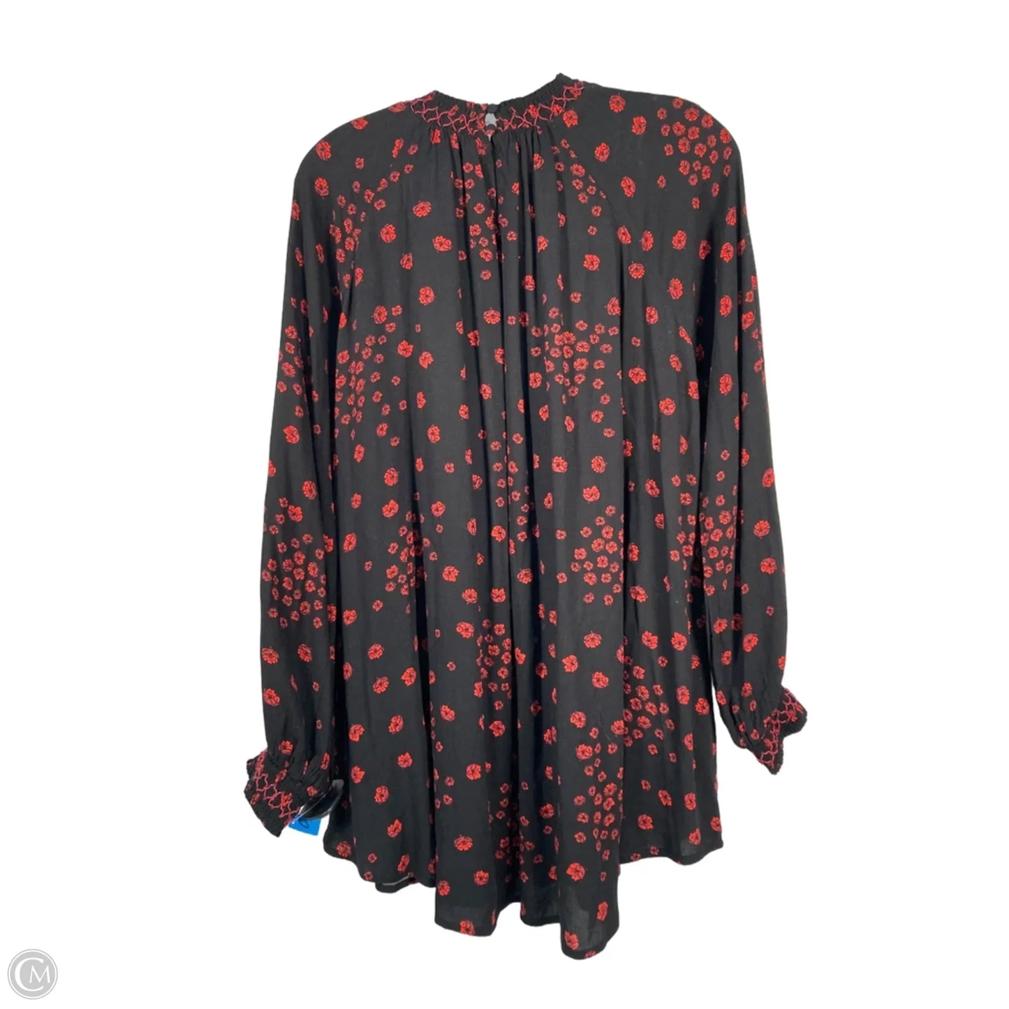 Top Long Sleeve By Free People In Black & Red, Size: S