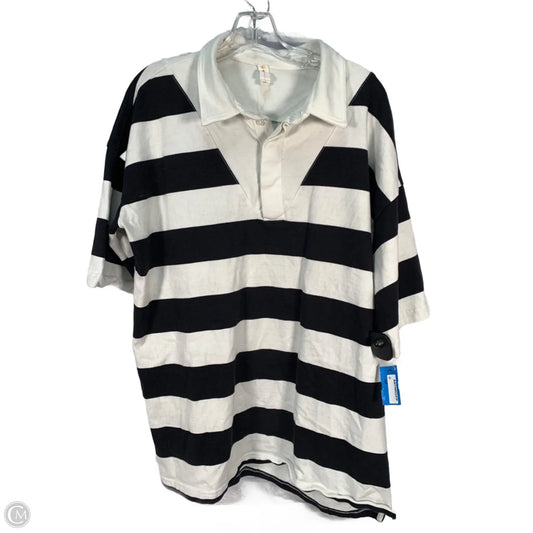 Tunic Short Sleeve By Daily Practice By Anthropologie In Black & White, Size: S