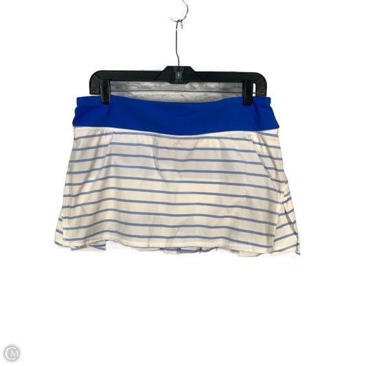 Athletic Skort By Lululemon In Blue & White, Size: M