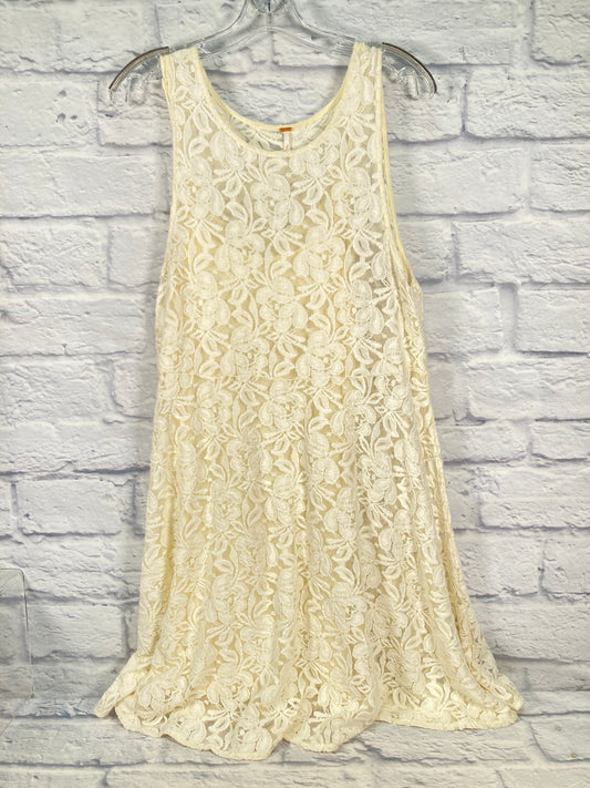 Cream Dress Casual Short Free People, Size L