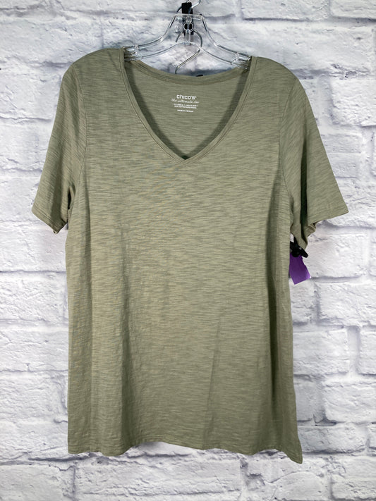 Green Top Short Sleeve Chicos, Size M