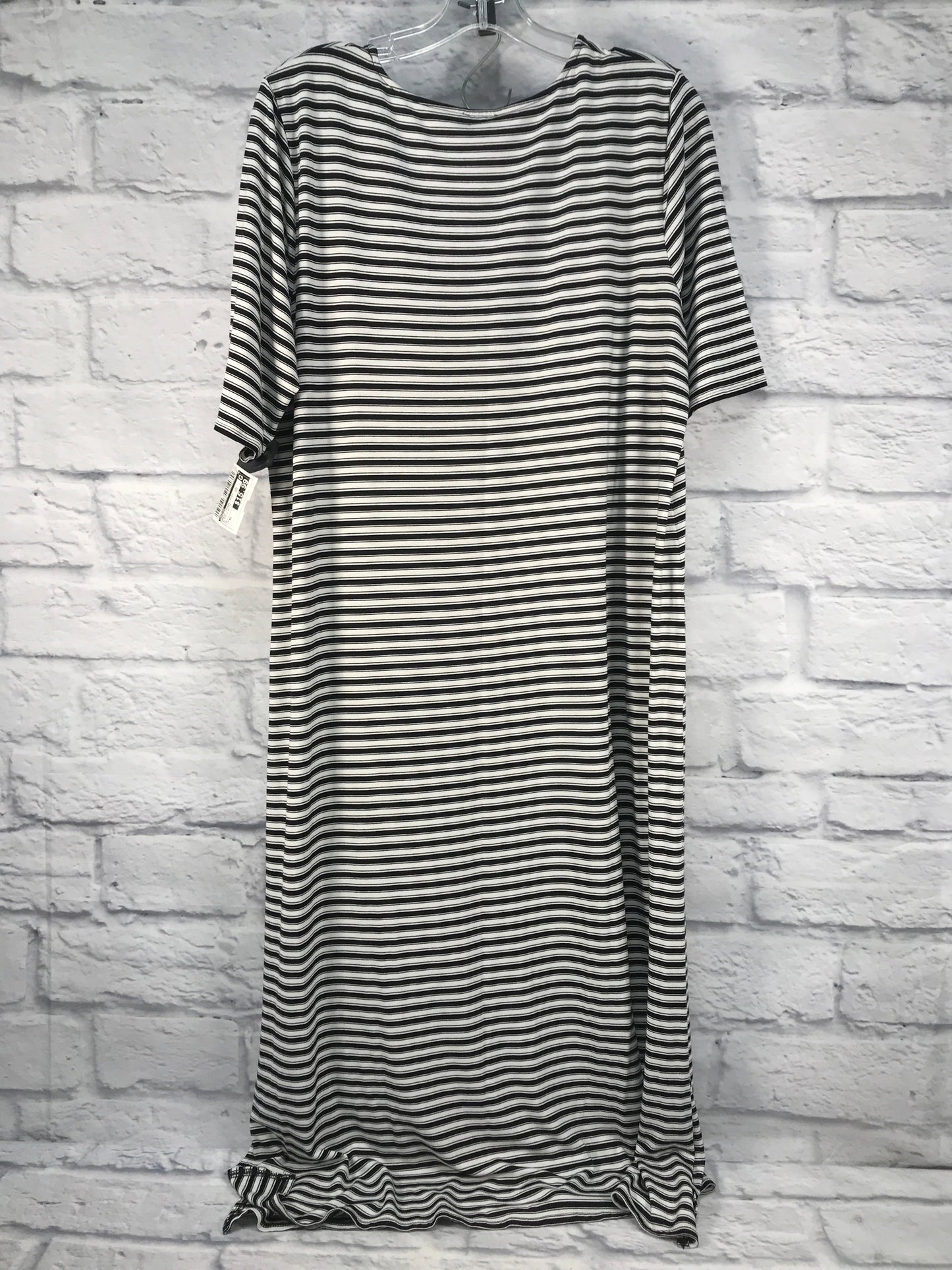 Black & White Dress Casual Midi Chicos, Size Xl