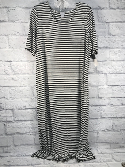 Black & White Dress Casual Midi Chicos, Size Xl