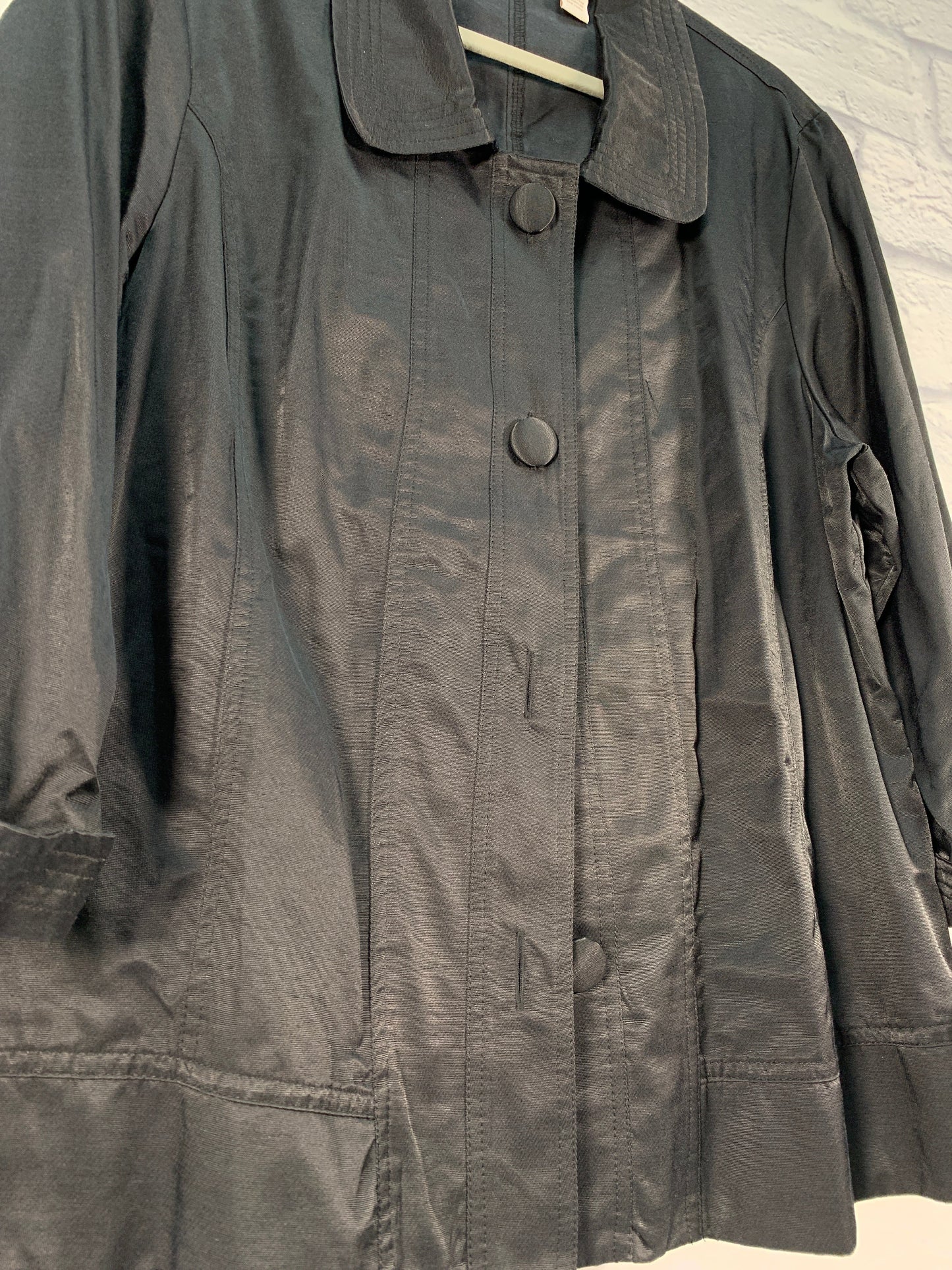 Black Jacket Shirt Chicos, Size Xl