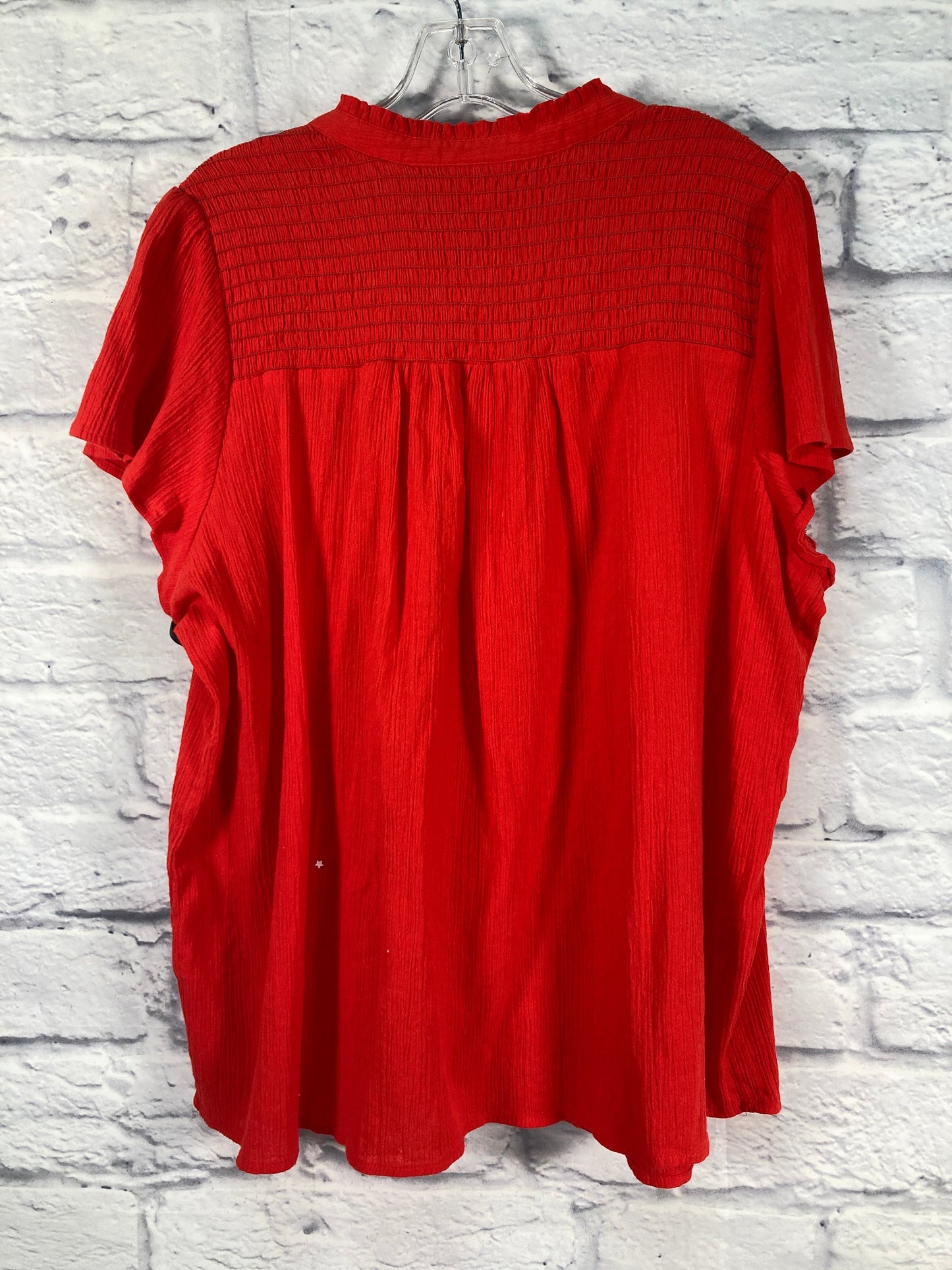 Top Short Sleeve By Style And Company In Red, Size: 3x