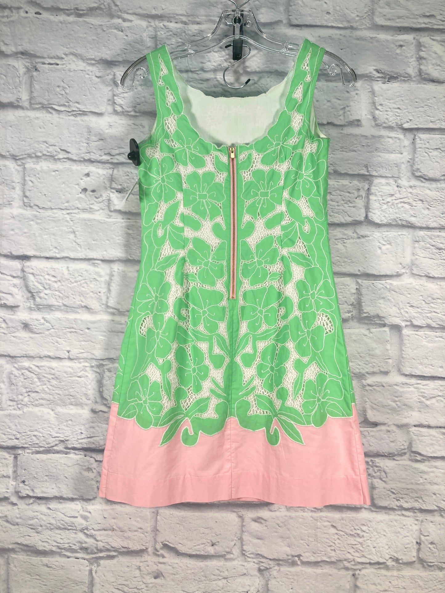 Dress Casual Short By Lilly Pulitzer In Green & Pink, Size: Xxs