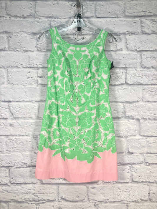 Dress Casual Short By Lilly Pulitzer In Green & Pink, Size: Xxs