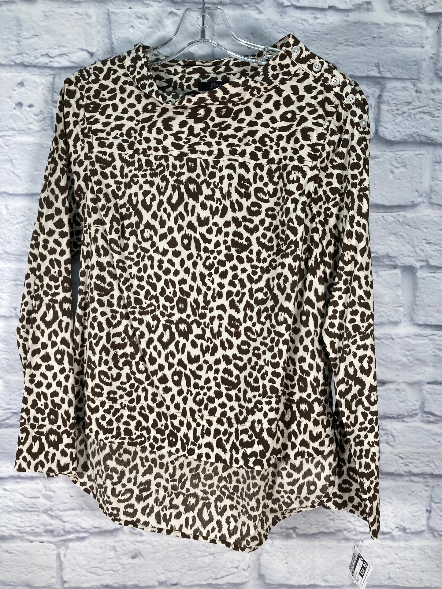 Top Long Sleeve By J. Crew In Animal Print, Size: Xs