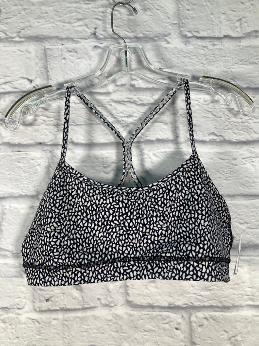 Athletic Bra By Lululemon In Black & White, Size: L