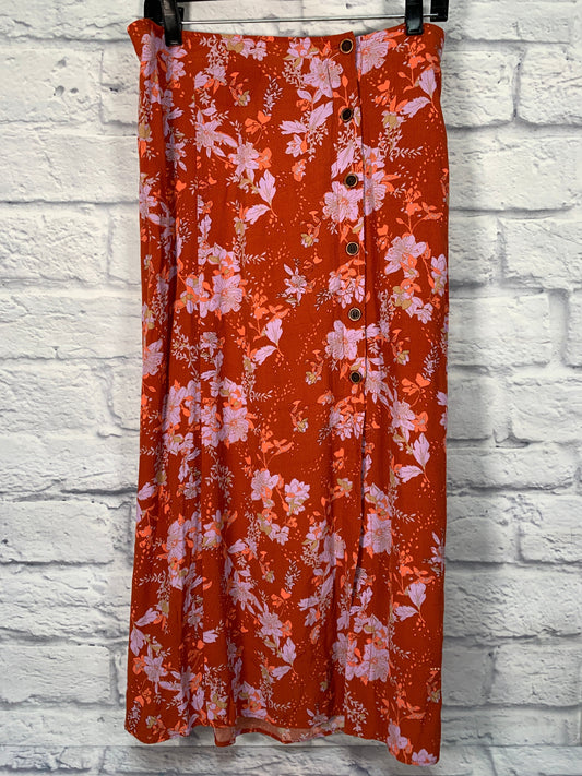 Skirt Midi By Free People In Orange, Size: 10