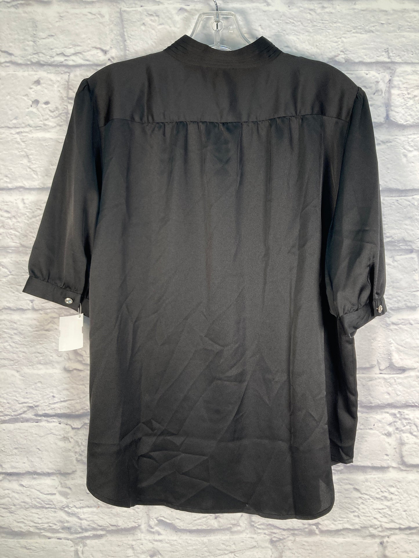 Blouse Short Sleeve By Ann Taylor In Black, Size: Xl