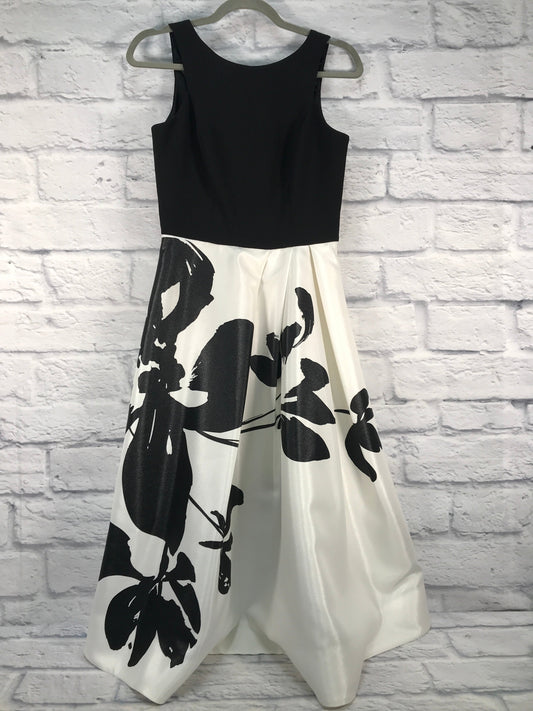 Dress Party Midi By White House Black Market In Black & White, Size: Xs