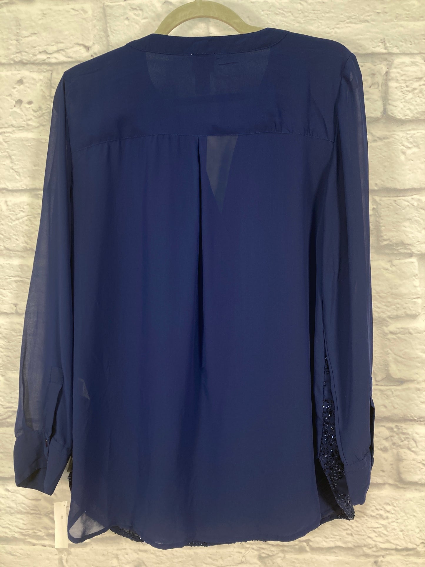 Blouse Long Sleeve By Chicos In Blue, Size: M