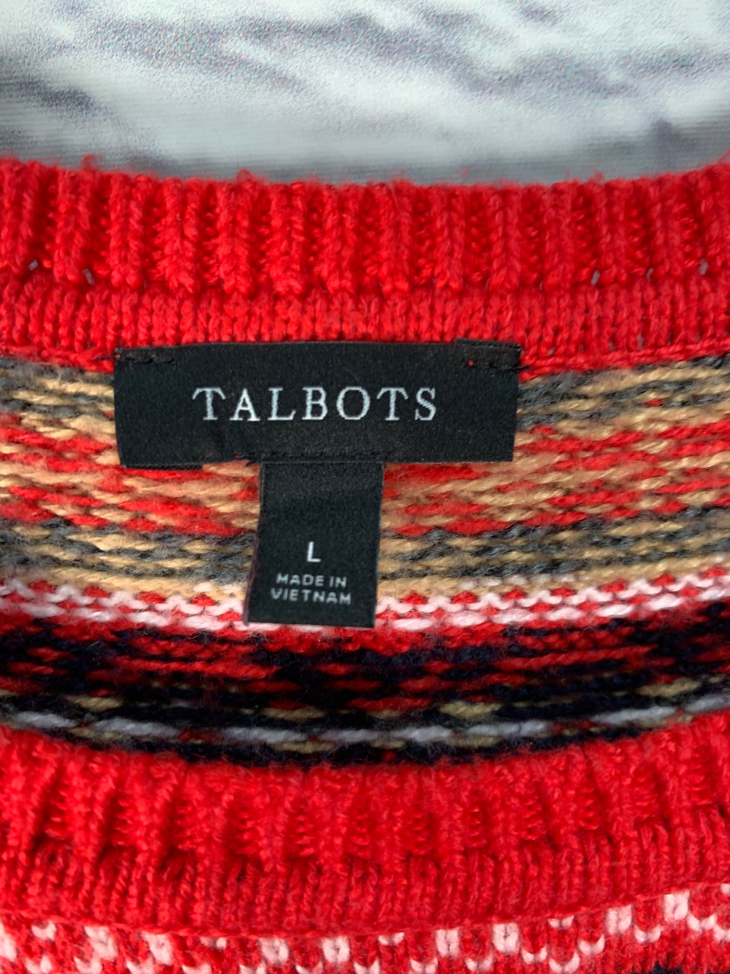 Sweater By Talbots In Red, Size: L