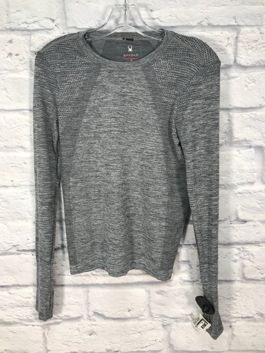 Athletic Top Long Sleeve Crewneck By Spyder In Grey, Size: Xs