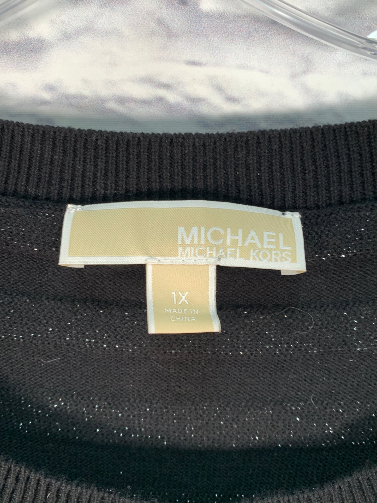 Top Long Sleeve By Michael By Michael Kors In Black, Size: 1x