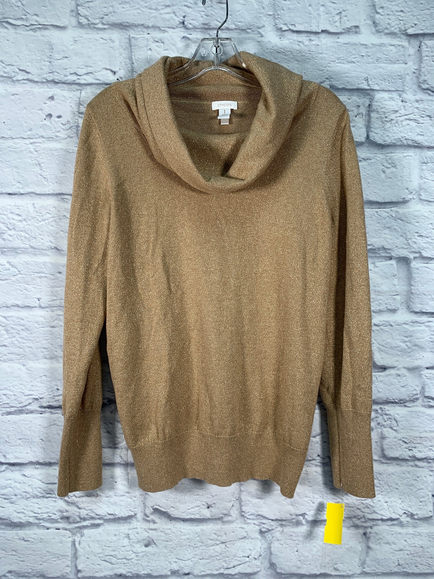 Sweater By Chicos In Gold, Size: M