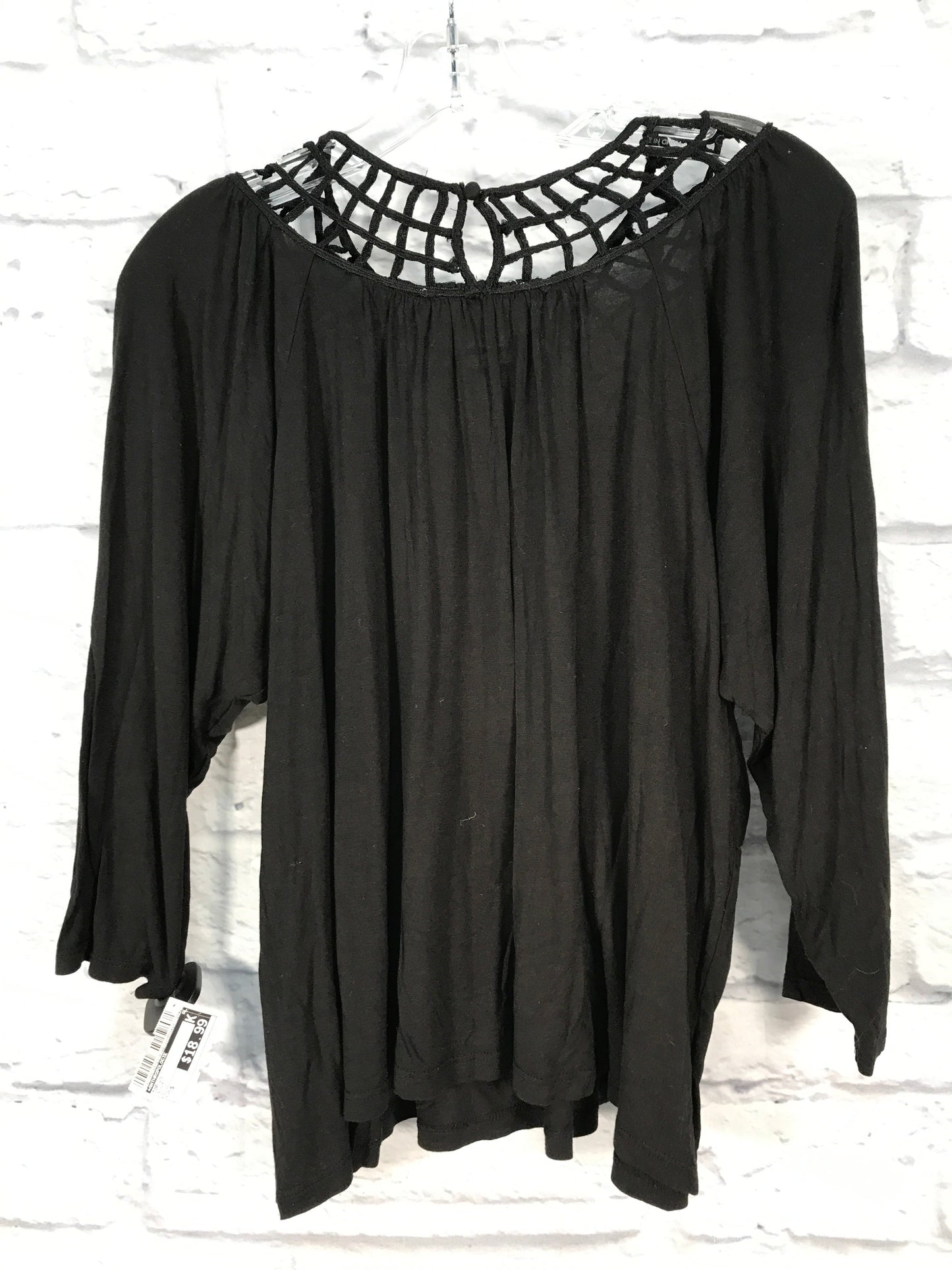 Top Long Sleeve By Anthropologie In Black, Size: S