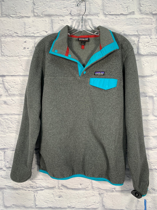 Jacket Fleece By Patagonia In Grey, Size: M