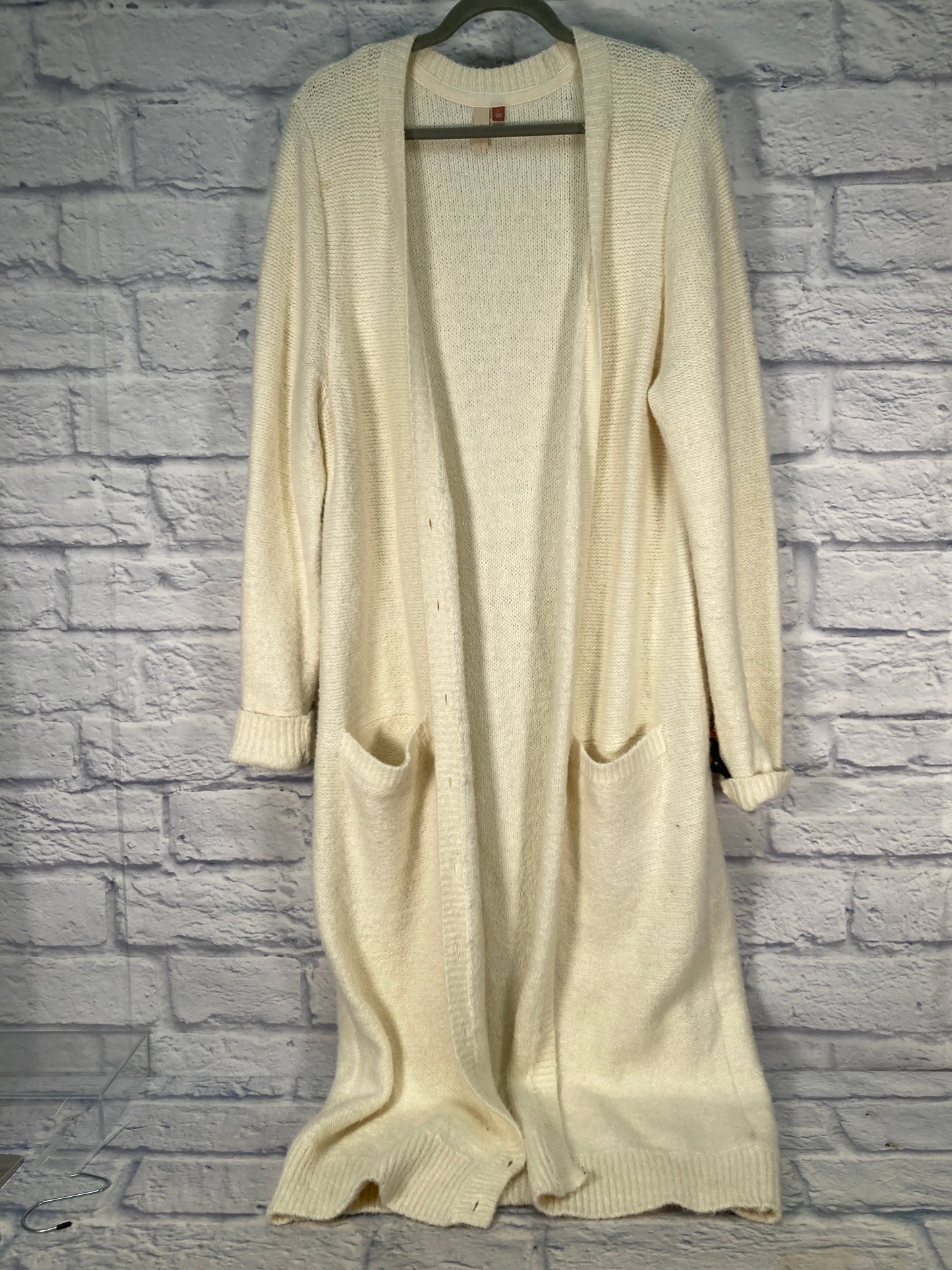 Sweater Cardigan By Pilcro In Cream, Size: L