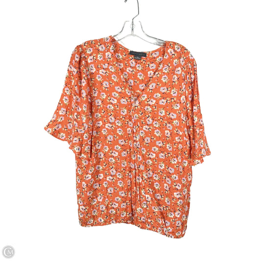 Blouse Short Sleeve By Sanctuary In Orange, Size: Xxl