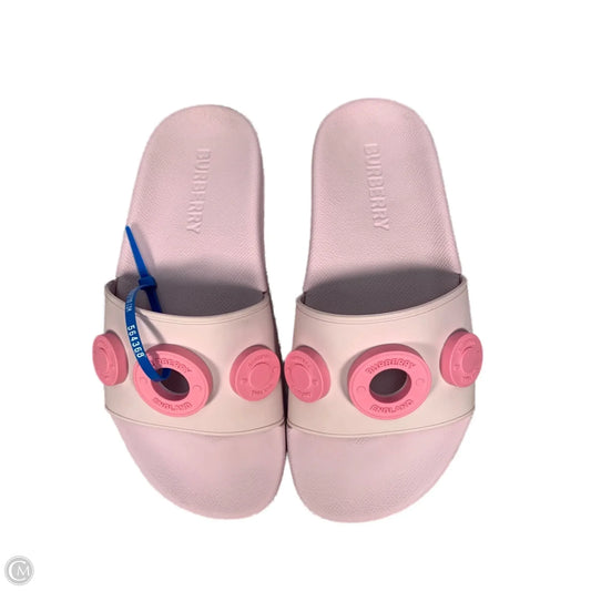 Sandals Luxury Designer By Burberry In Pink, Size: 6