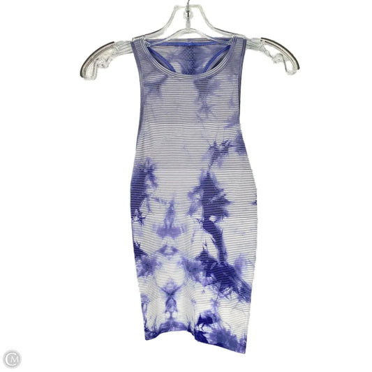 Athletic Tank Top By Lululemon In Purple & White, Size: Xs