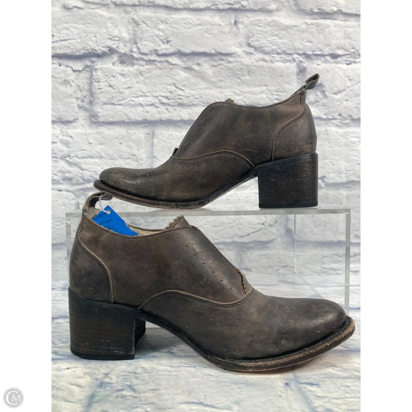 Boots Ankle Heels By Freebird In Brown, Size: 8