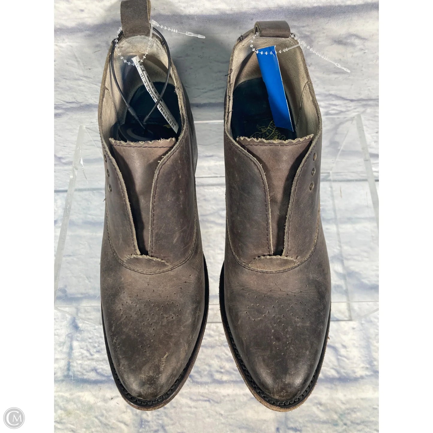 Boots Ankle Heels By Freebird In Brown, Size: 8