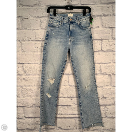 Jeans Straight By Mother In Blue Denim, Size: 4