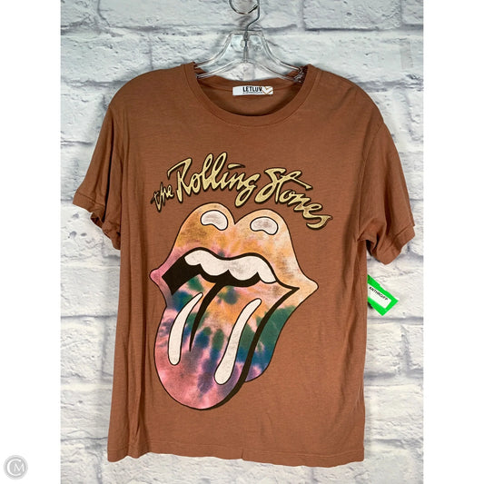 Top Short Sleeve By Anthropologie In Brown, Size: Xxs